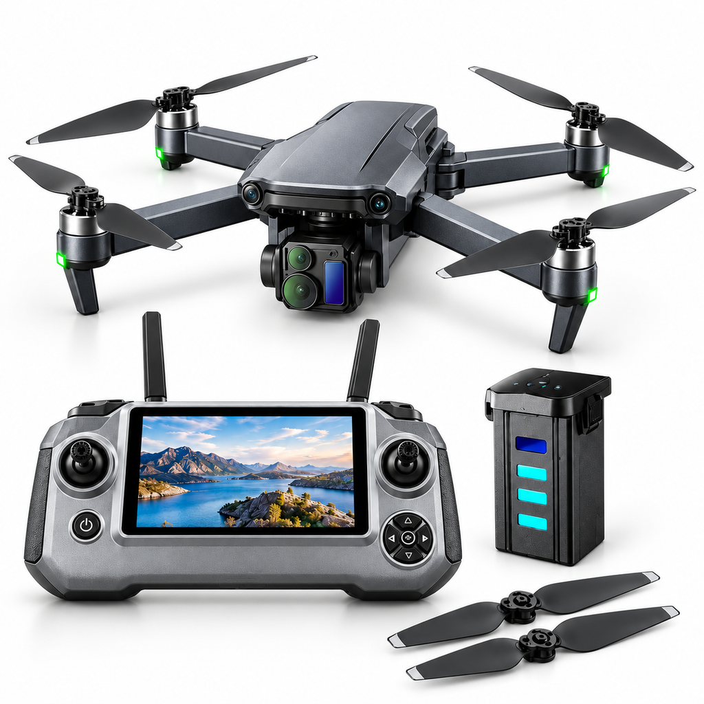 GPS-Drohne mit Wärmebildkamera, Nachtsicht und 8K-Dualkamera