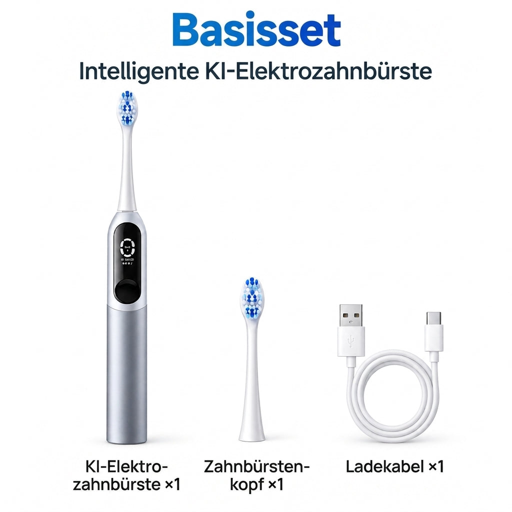 Elektrische Schallzahnbürste – 5 Putzmodi, Andruckkontrolle & Timer
